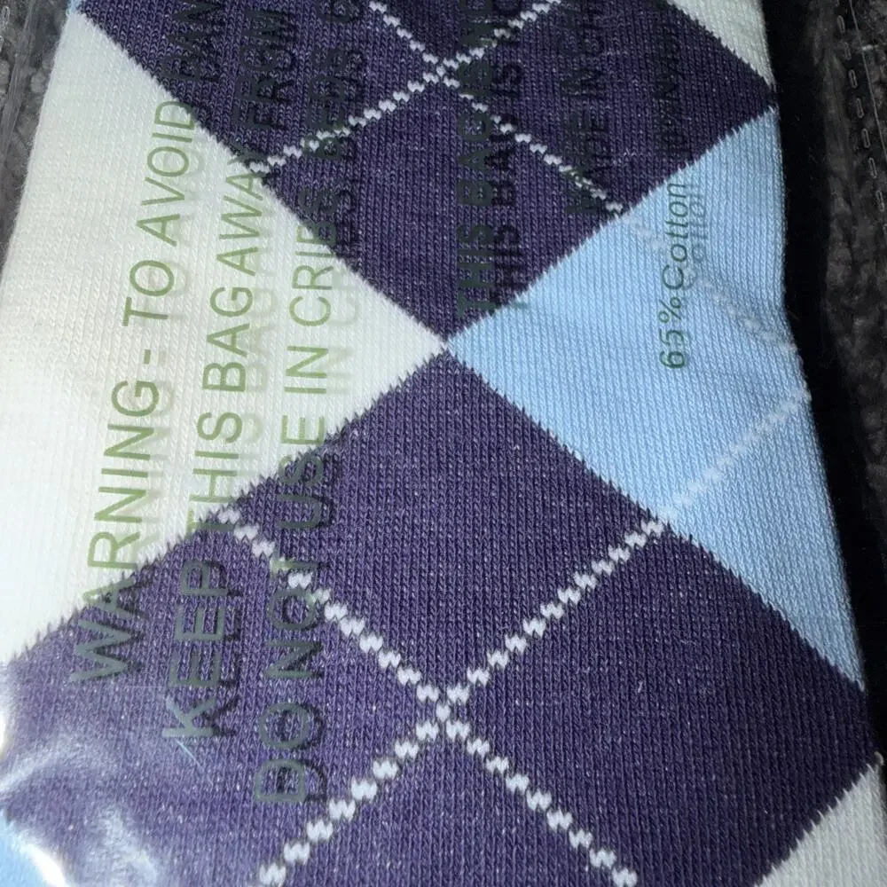 Golf Knickers Colorful Knee High Argyle Cotton Socks Men Lt Blue Navy Blue New