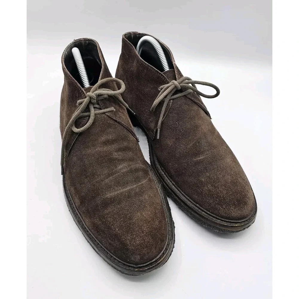 To Boot New York Chukka‎ Boots Mens 8 Brown Suede Italian Designer Lace Up