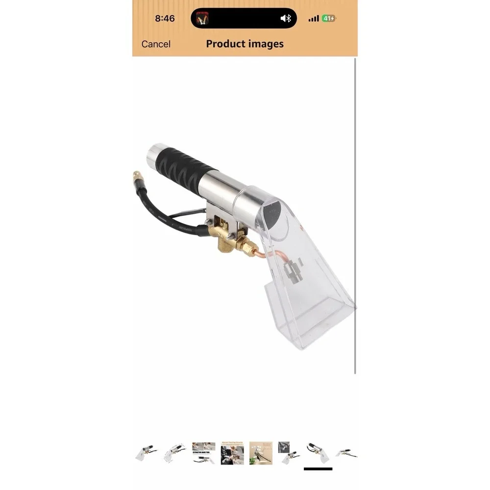 Extractor Upholstery and Auto Detailing Tool Hand Wand with‎ Clear Head for