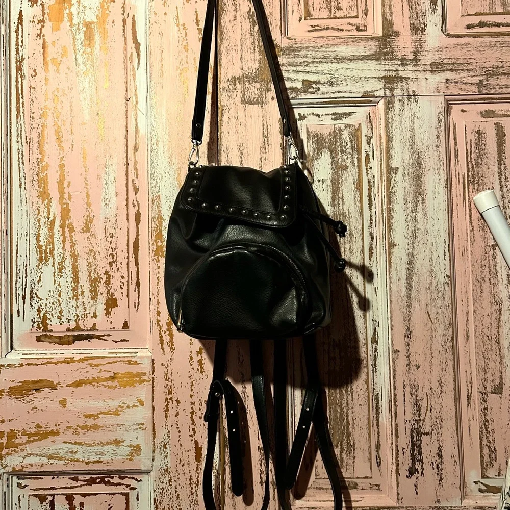 Backpack Black with Stud Accents