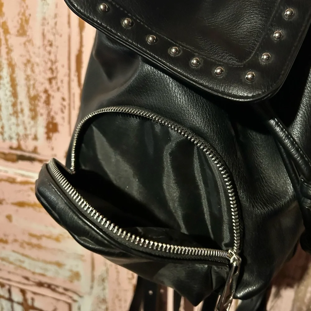Backpack Black with Stud Accents