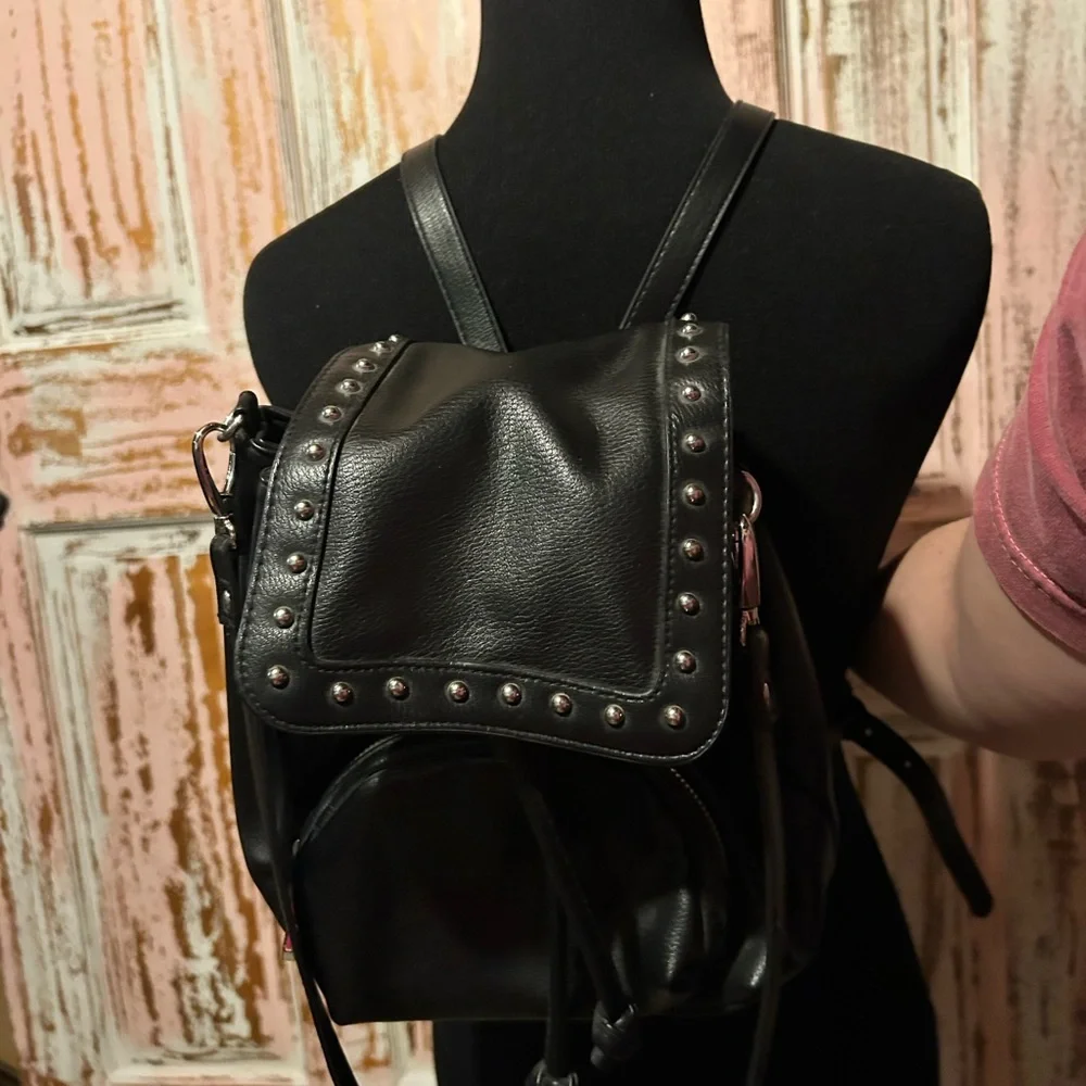 Backpack Black with Stud Accents