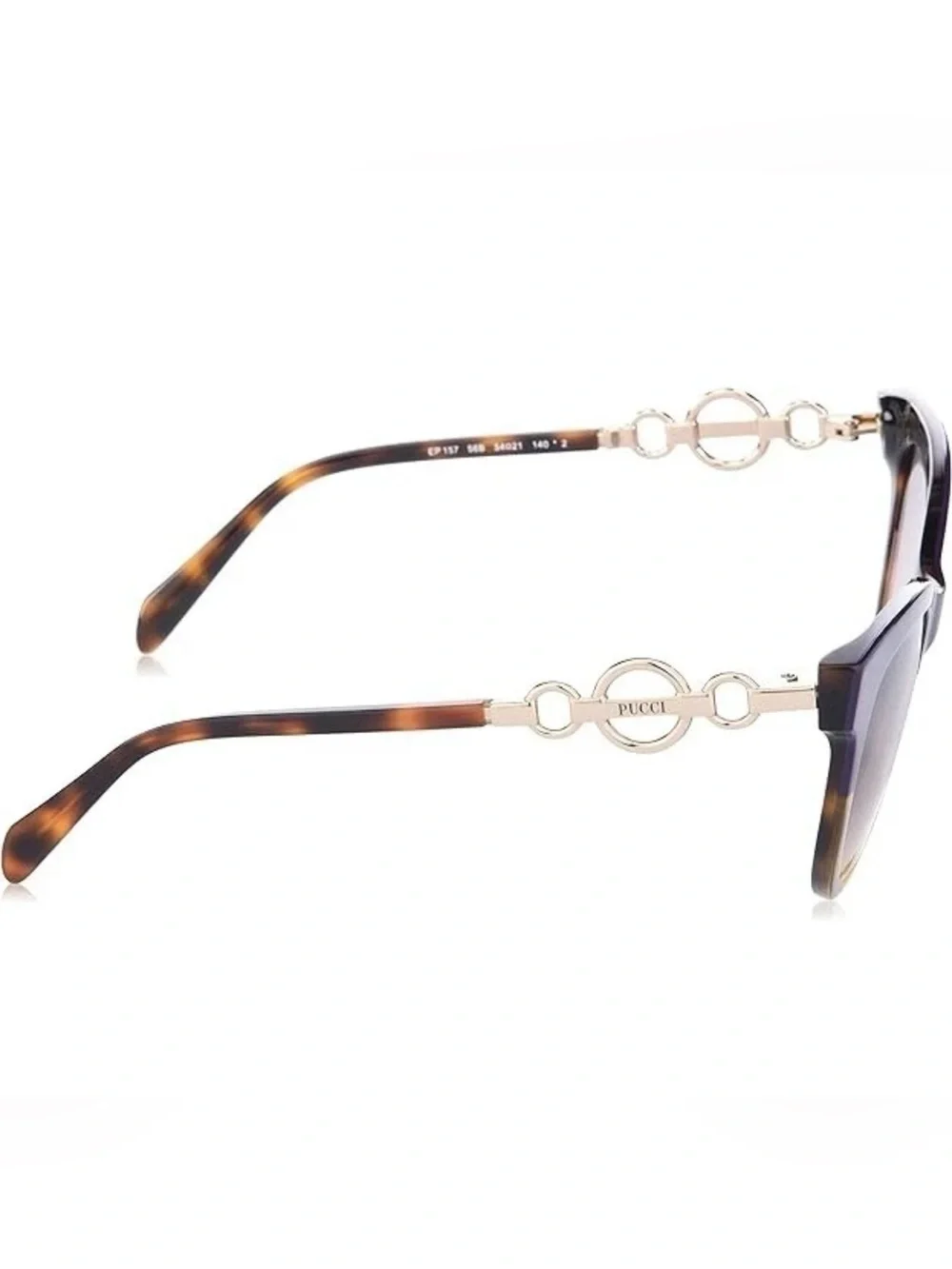 Emilio Pucci EP157 05B Blue Tortoise Cat Eye Sunglasses 54-21-140 New Case $595