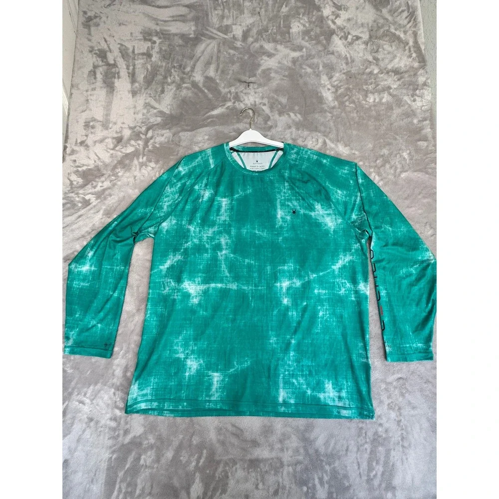 Spyder Men's XXL Rash Guard Surf Sand Sun Long Sleeve‎ UPF 30+ Wicking Quick Dry