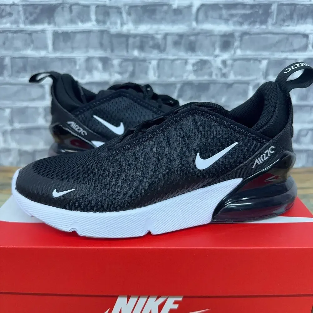 Nike Air Max 270 Black White Antrhhracite Red AO2372-001 PS Kids Size 2Y New