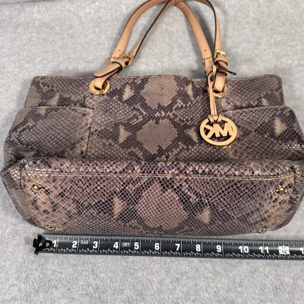 Michael Kors Jet Set Python Embossed LeatherTote Shoulder Bag