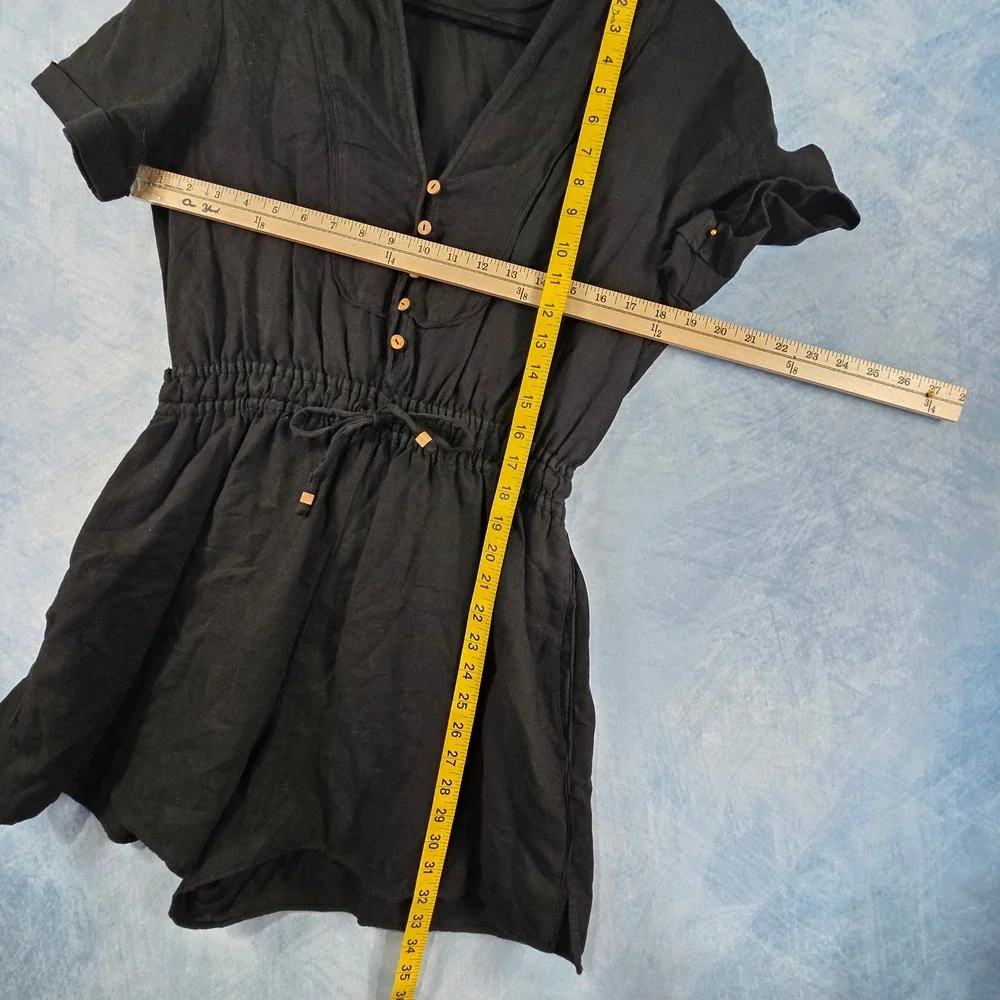 Zara black linen