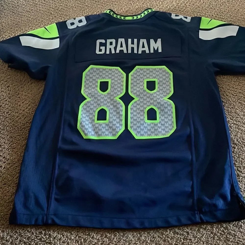 Nike Boys Seattle Seahawks Jimmy Graham Navy Football Jersey