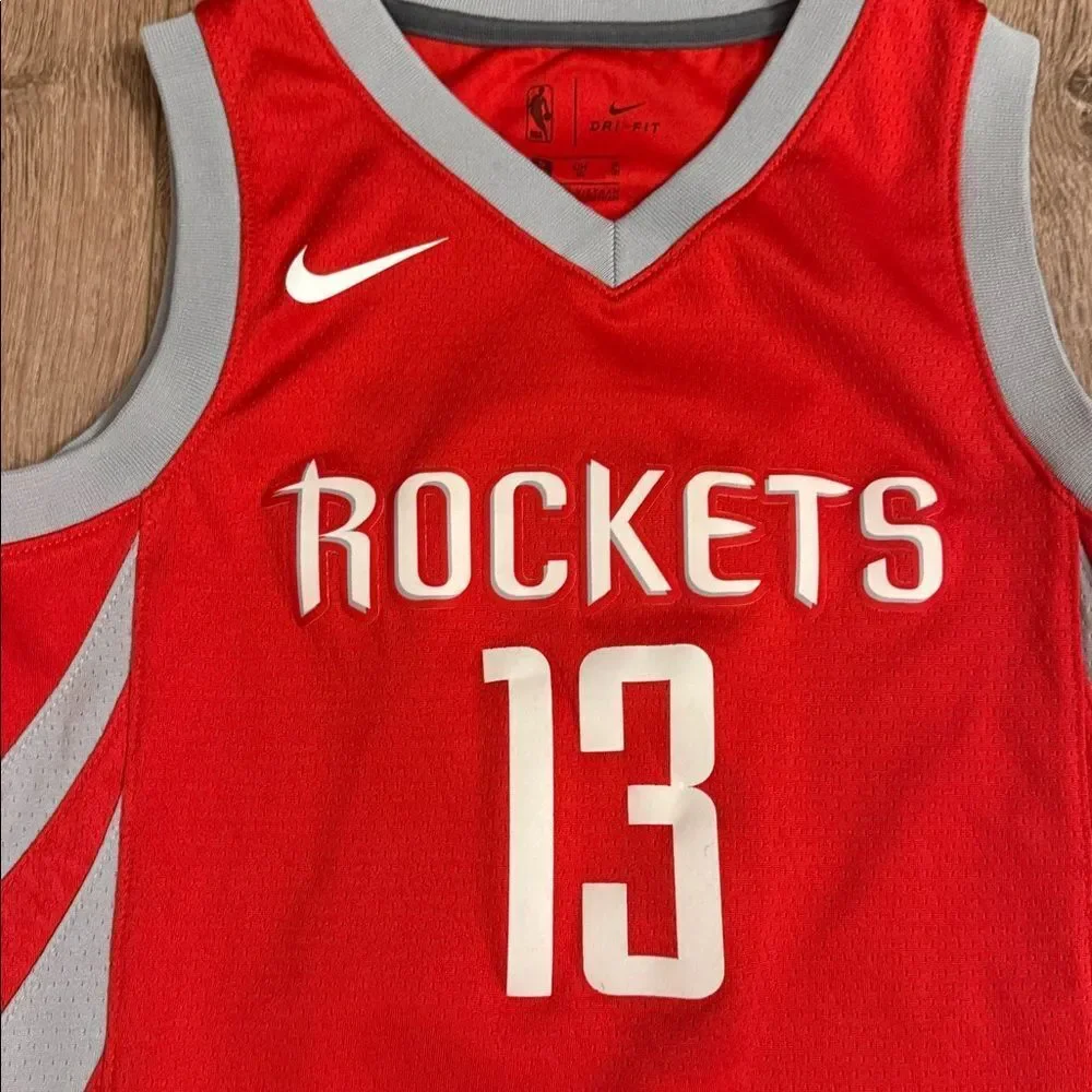 NWOT JAMES HARDEN HOUSTON ROCKETS NIKE JERSEY YOUTH SMALL