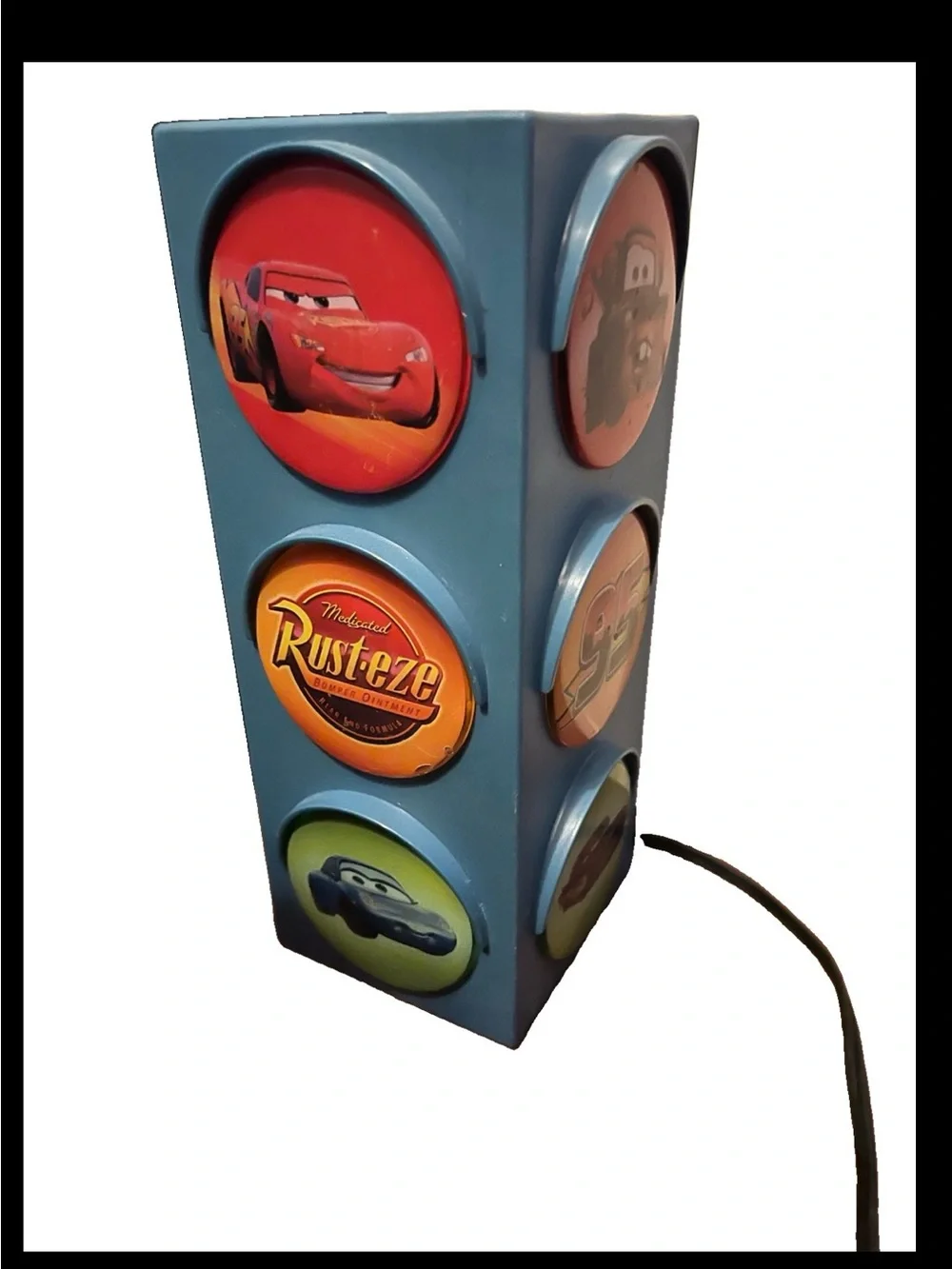 Disney Pixar Cars Stoplight Nightlight Decoration Model 2007 - 5094 Works