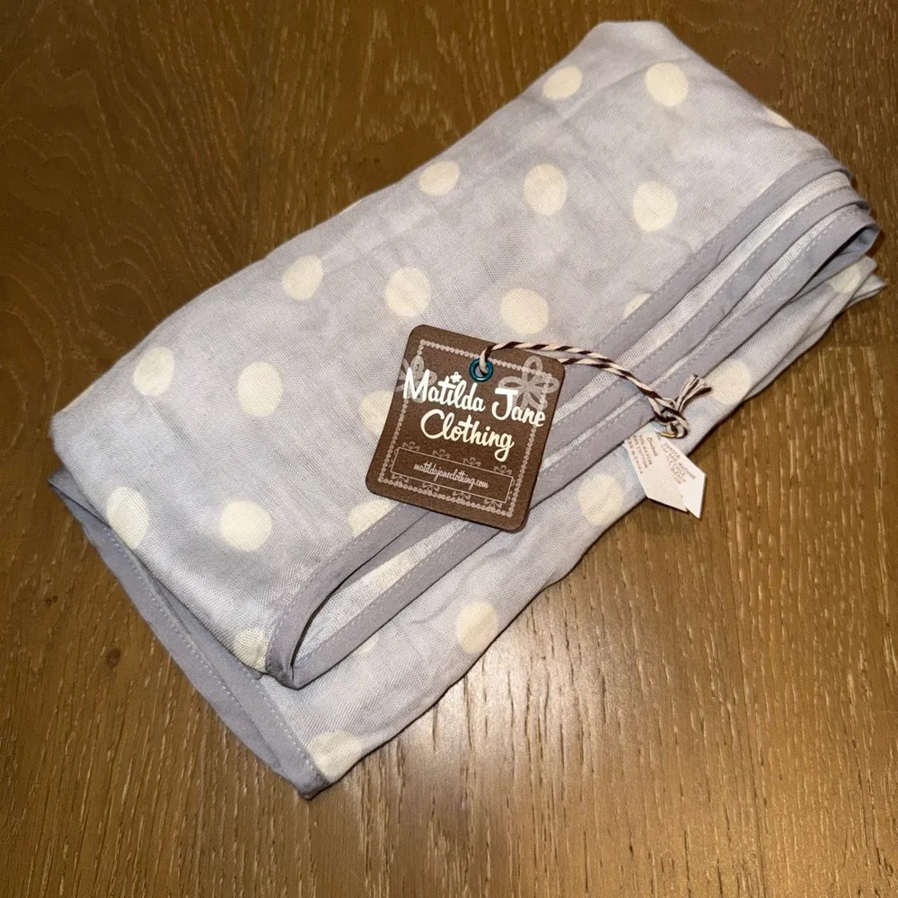 Matilda Jane Light Blue Polka Dot Muslin Wrap‎