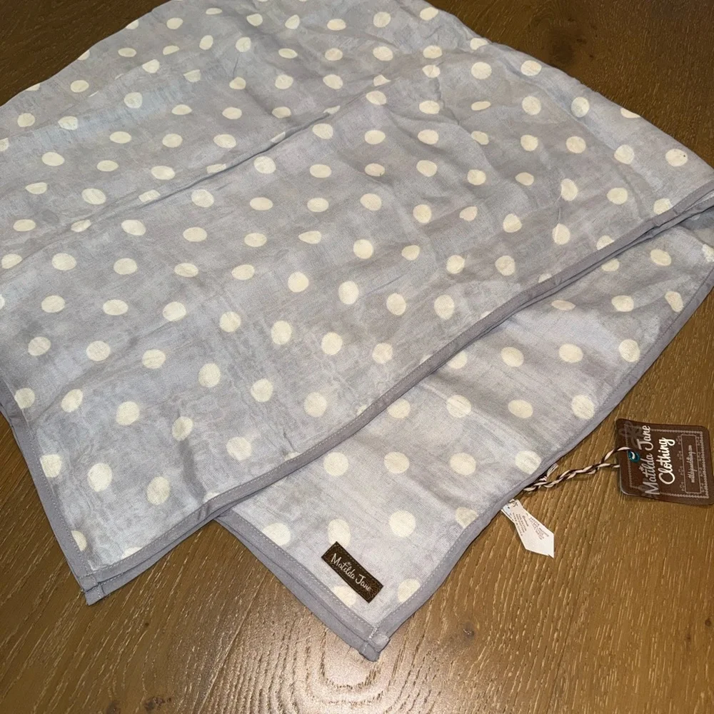 Matilda Jane Light Blue Polka Dot Muslin Wrap‎