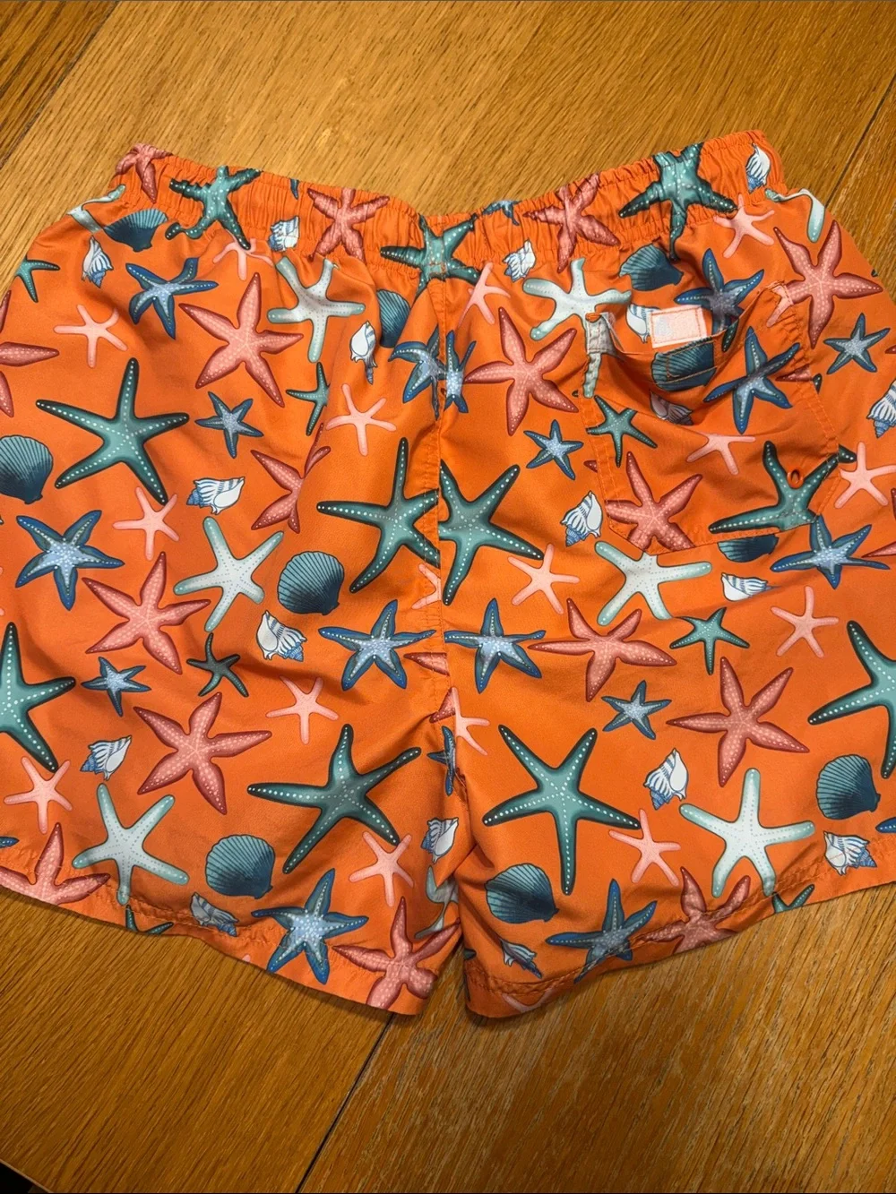 Primark Orange Starfish & Shell Print Men’s Swim Trunks
