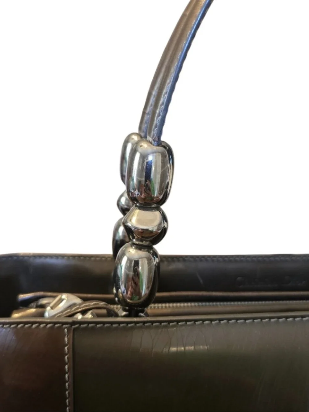 Christian Dior Vintage Patent Leather Malice Hand/Crossbody Bag  w/ Dustbag