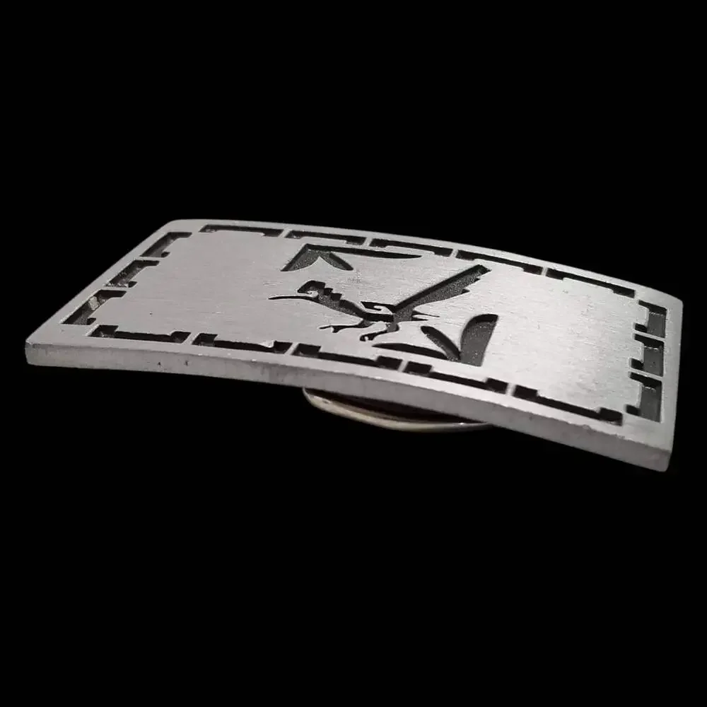 Vintage Belt Buckle Abstract Native American Tribe Tribal Horse Western Southwes