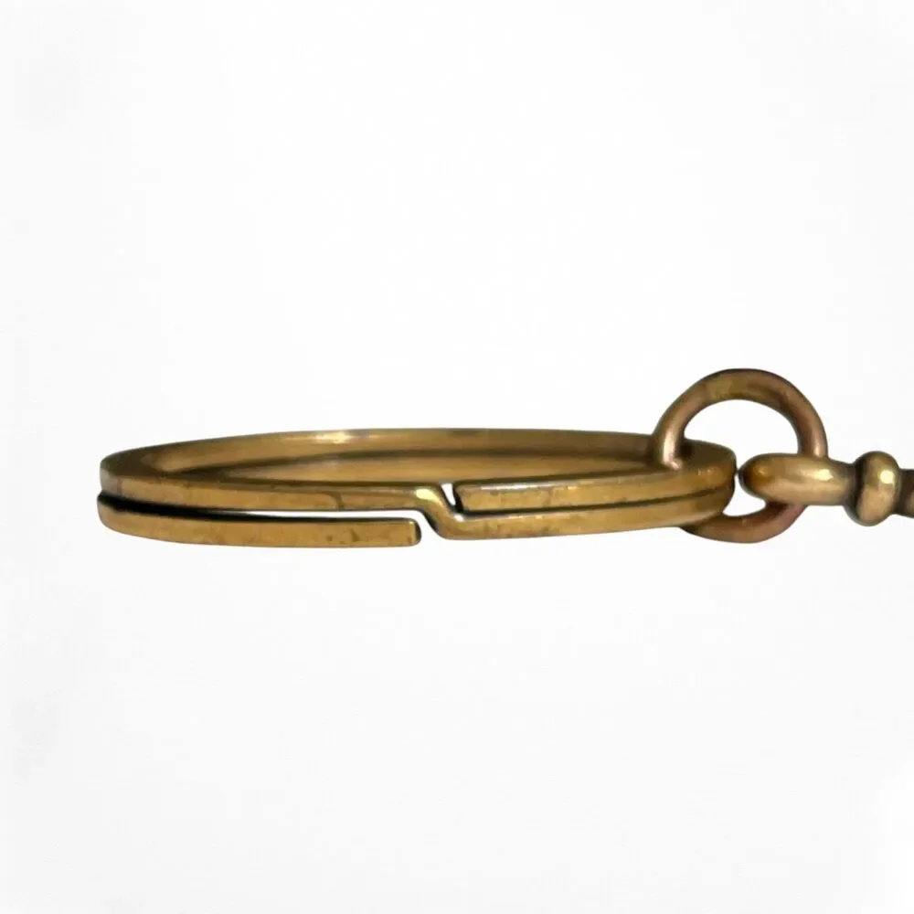 VTG James Avery Bronze Keychain Skeleton Key Heart Cross Fish Keyring Retired