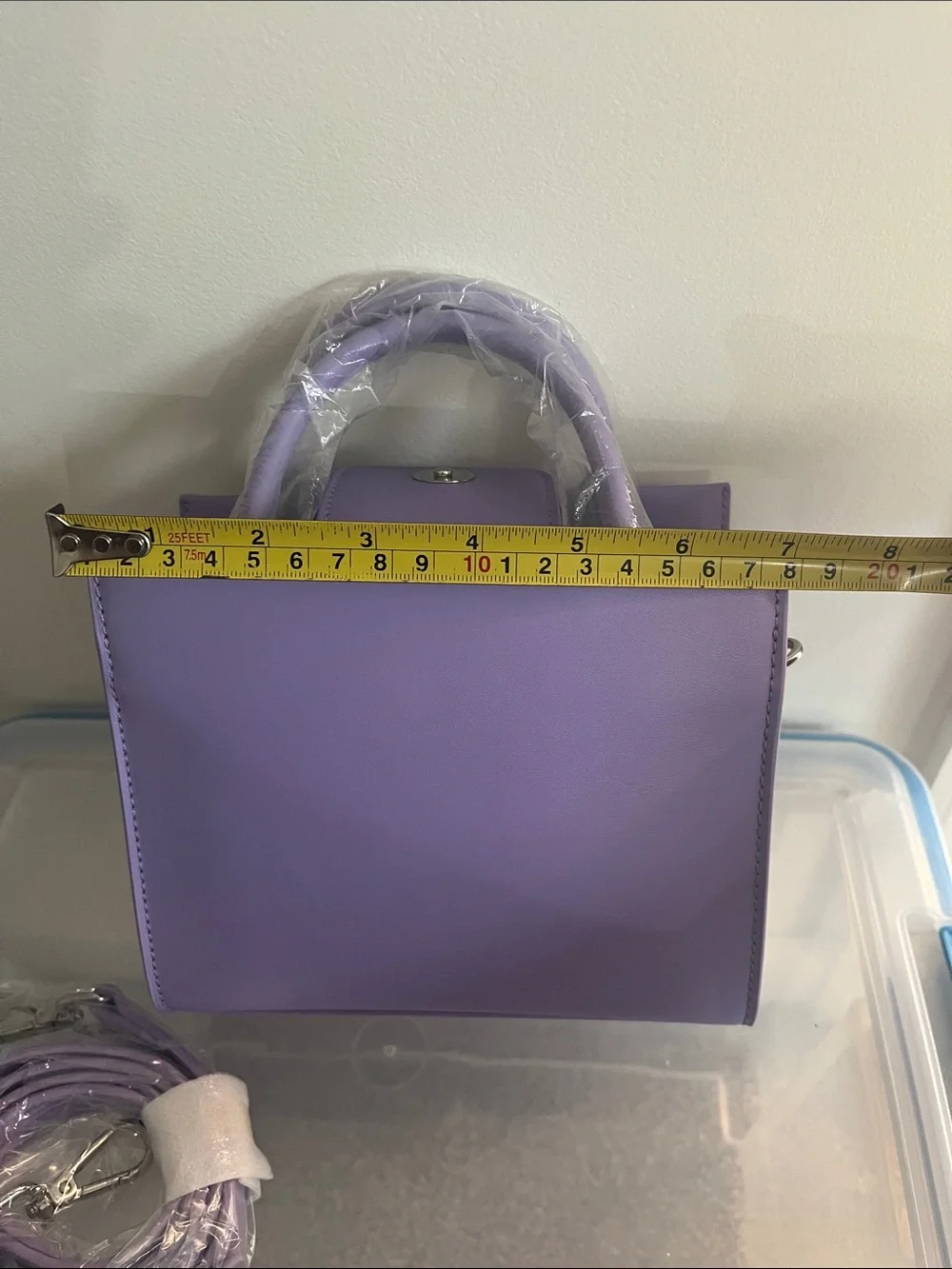Brandon Blackwood Lavender Top-Handle Tote Bag - End Systemic Racism Detail