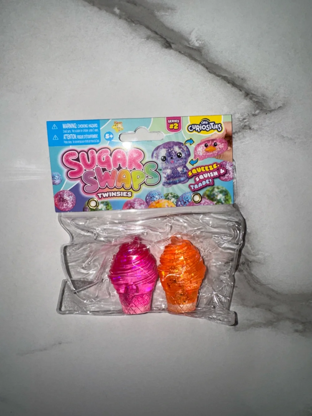 Sugar Swaps Twinsses Squeezable ice creams Toys - Orange & Hot Pink
