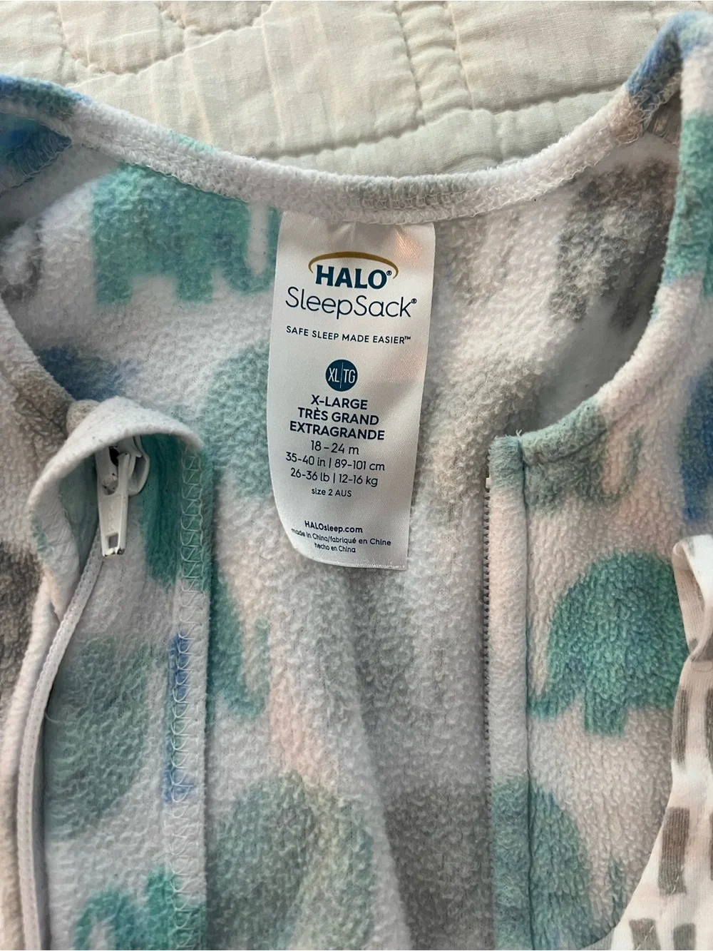 Halo and Burt’s Bees sleep sack bundle  - size XL