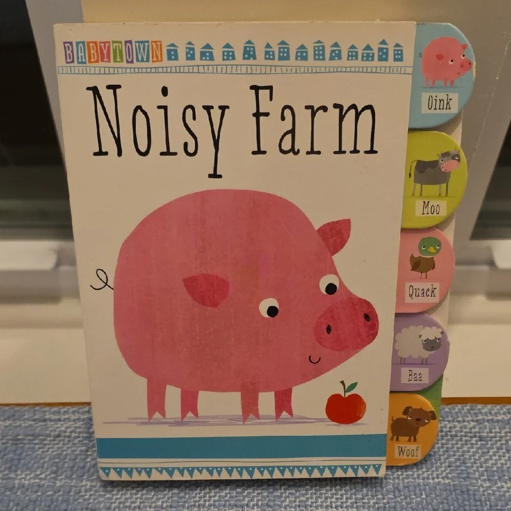 Babytown Noisy Farm Interactive Book - Pink