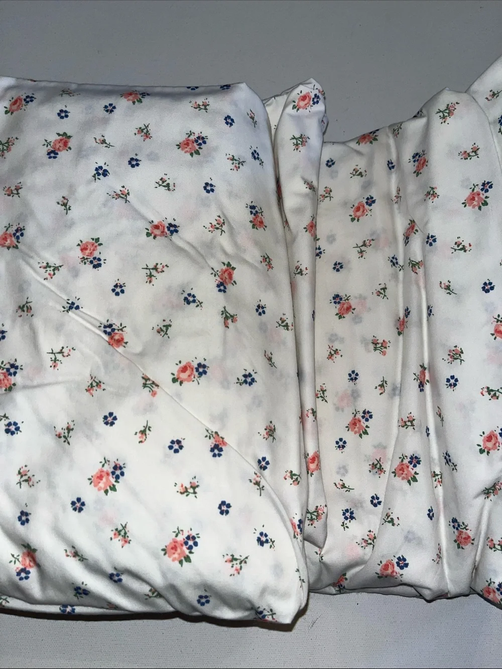 Ralph Lauren Sheet Set Queen White blue pink Floral Cotton Nalinda Print New