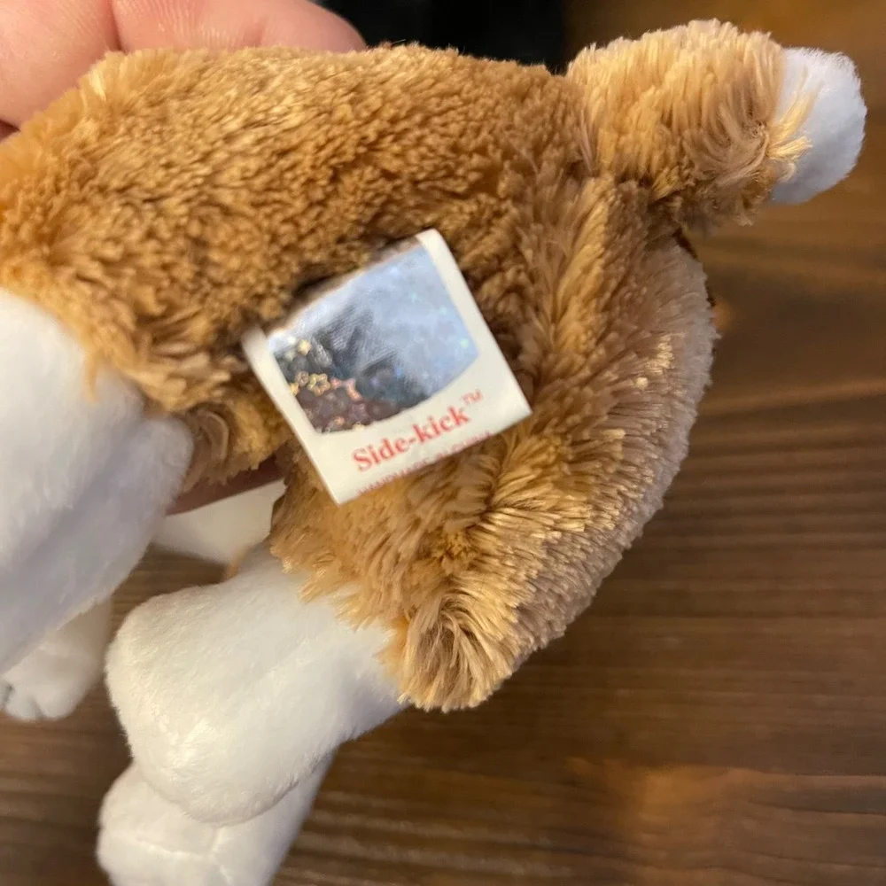 Ty Beanie Babies Dog Lot of 2 Poofie & Side-Kick Beagle Black Brown White Plush