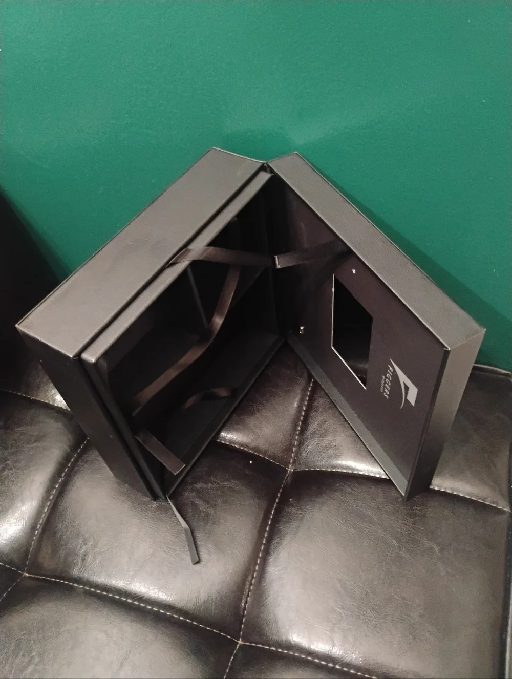 Black Leatherette Storage Box from Figgers