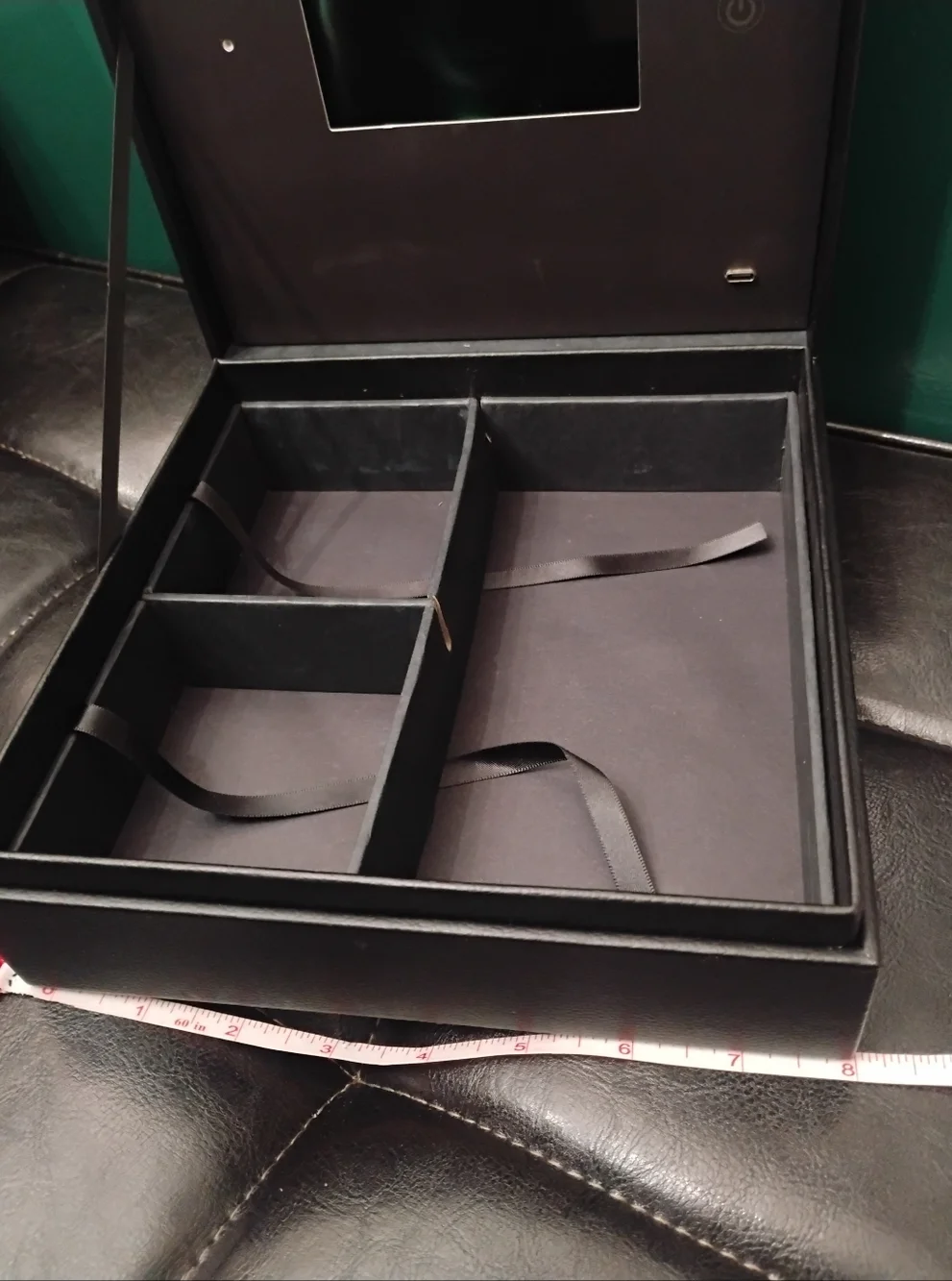 Black Leatherette Storage Box from Figgers