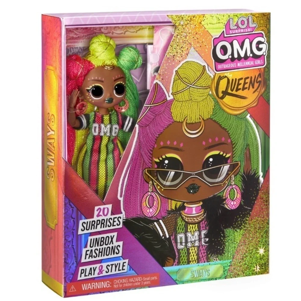 LOL Surprise OMG Queens Sways fashion doll with 20 Surprises