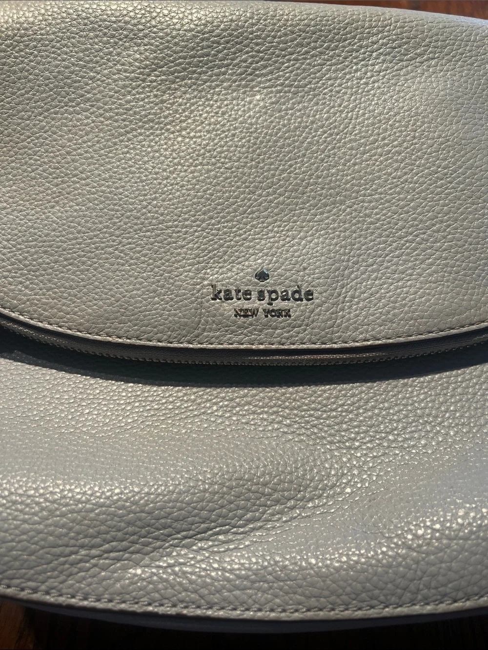 kate spade Pebbled Leather Shoulder Bag in Light Gray