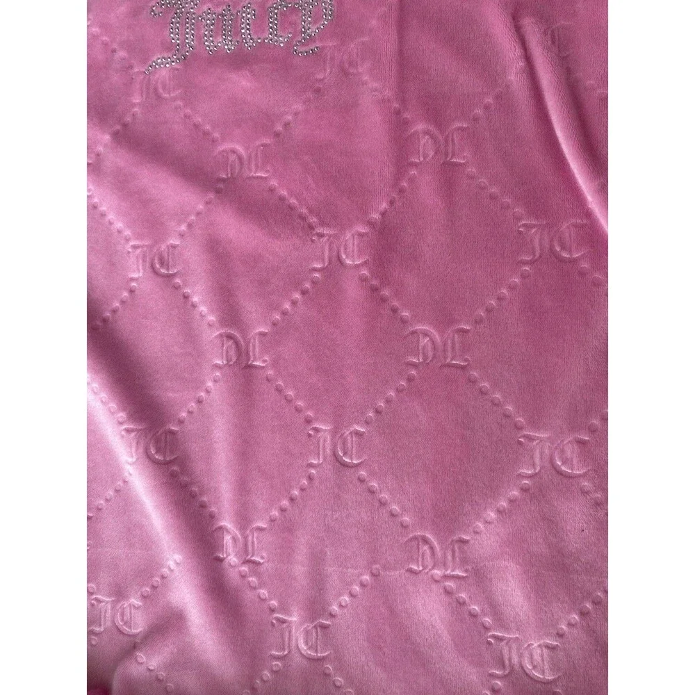 Juicy Couture Girls Pink Velour Monogram Pajama Set Size 12
