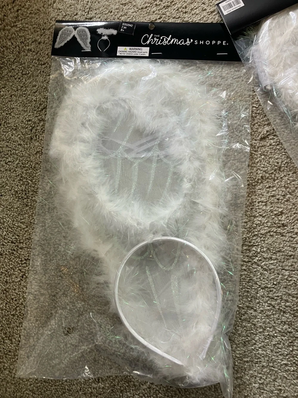 Hobby Lobby White Feather Angel Halo Headband and Wings Kids Costume