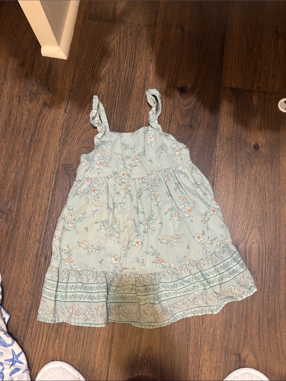 OshKosh B'gosh Mint Floral Sundress with Ruffle Hem