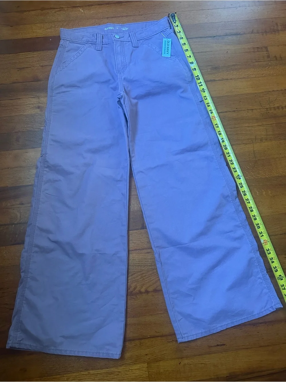 Old Navy Mid-Rise Super Baggy Wide Leg  Kids Pants purple Basil Size 16