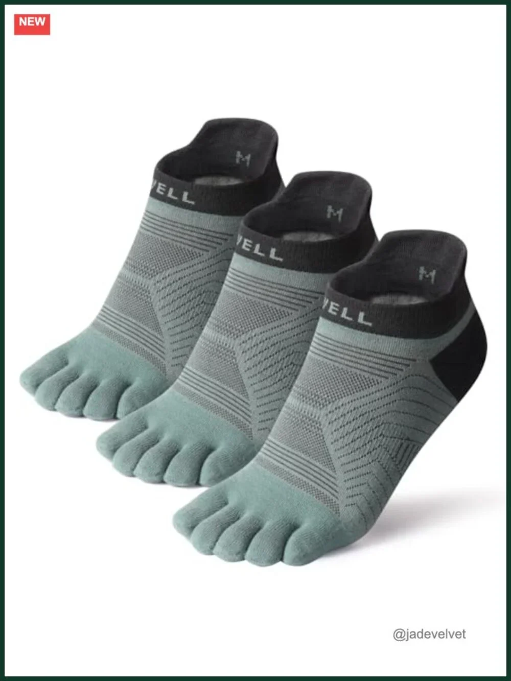 COOLMAX Five Finger Toe Socks No Show Athletic Running Socks 3 Pairs