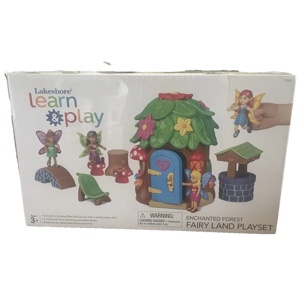 New Sealed Lakeshore Learning Fairy Land Tree House Playset w/Poseable Fairies