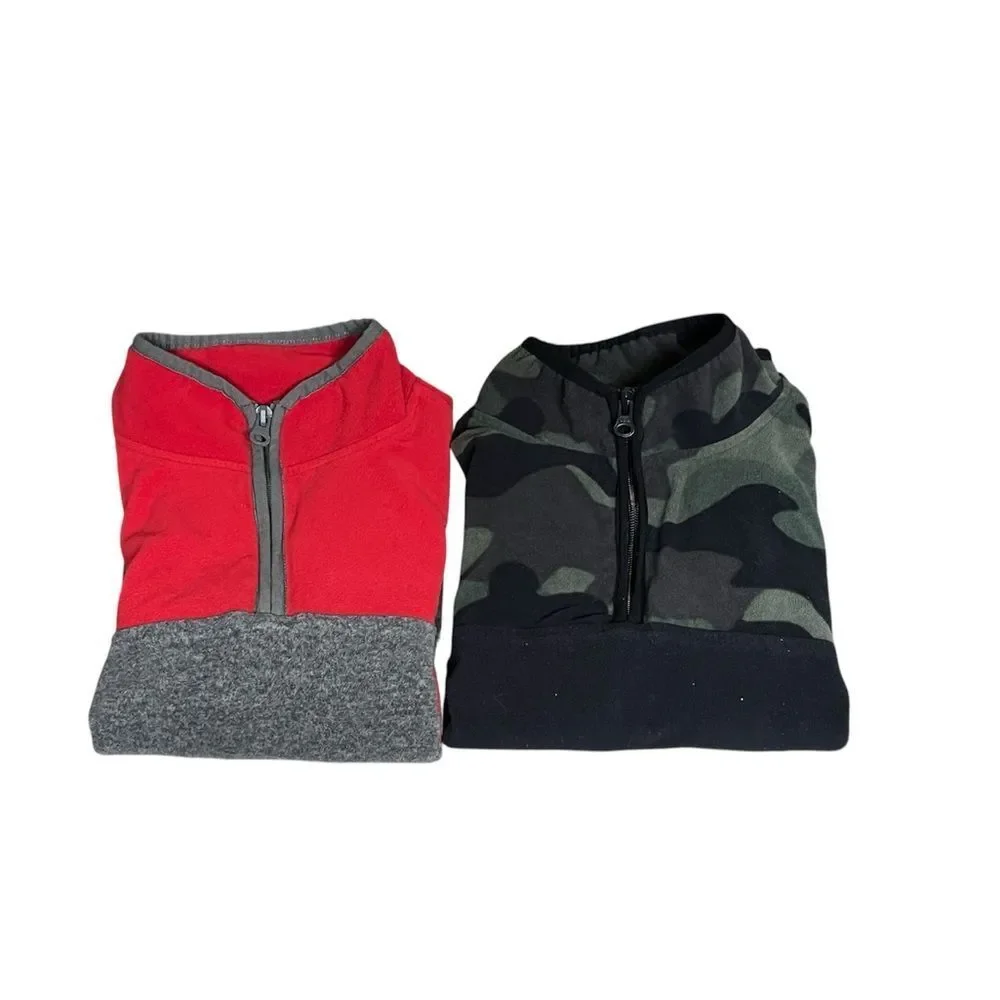 (2) OshKosh B’gosh Boys 1/2 zip fleece pullover sweater