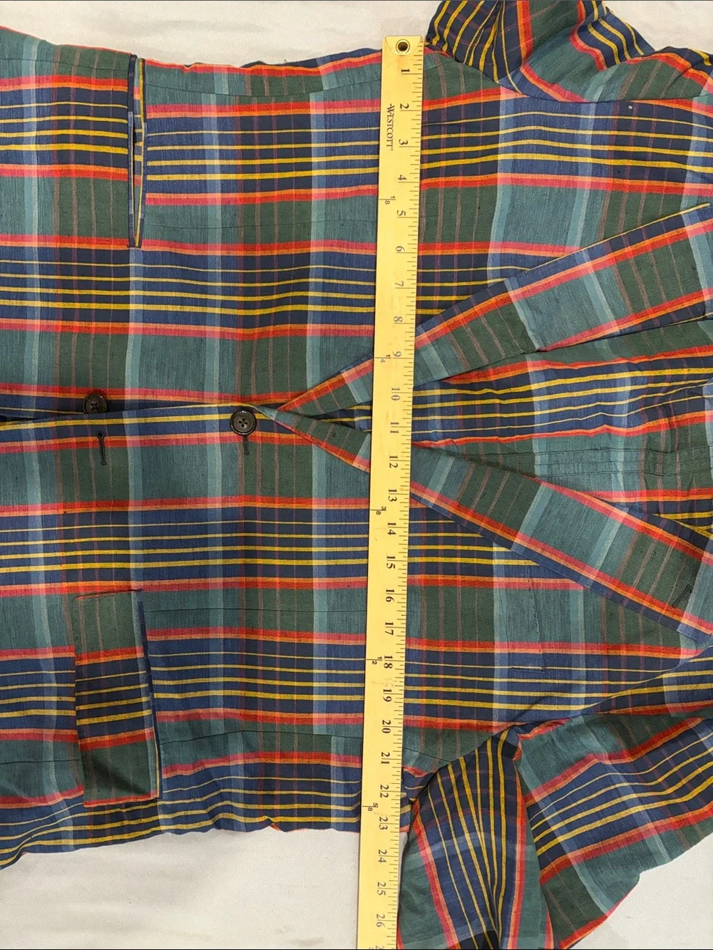 Jcrew Ludlow Men's Multicolor Plaid Linen Blazer - Classic Tailored Slim Style