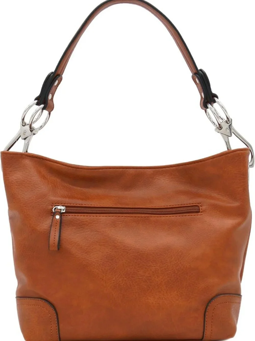 Stylish Hobo Shoulder Bag with Bold Snap Hook, Chic Everyday Accessory