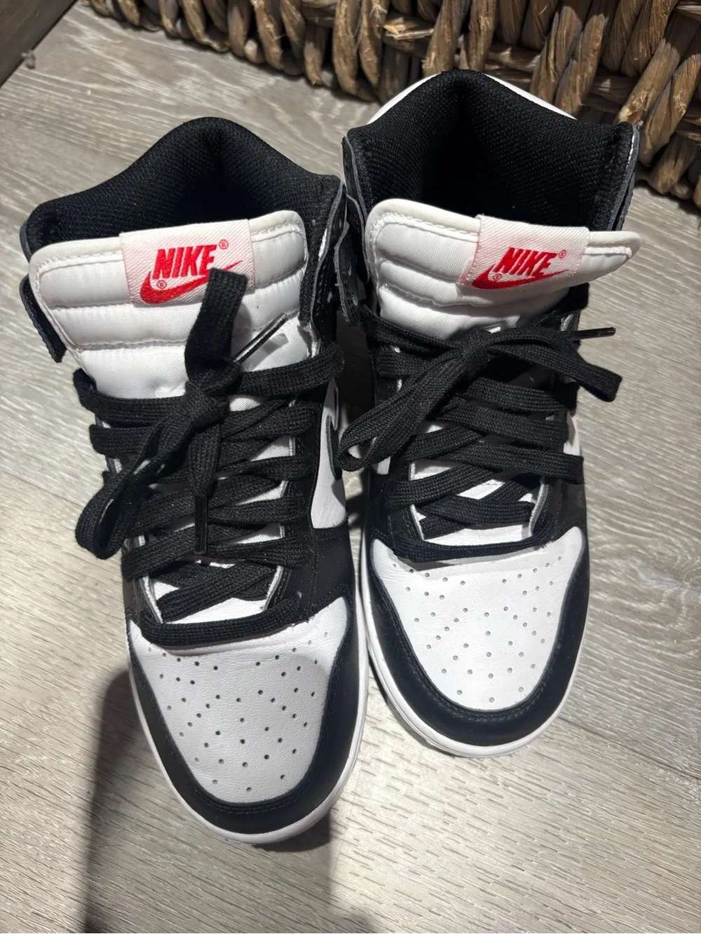 Nike Black and White High-Top Sneakers
