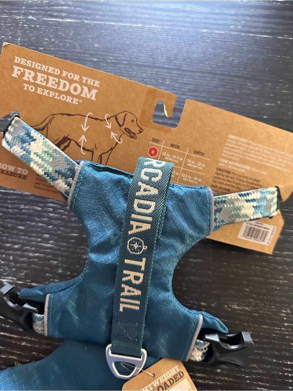 Arcadia Trail Teal Dog Lightweight Harness