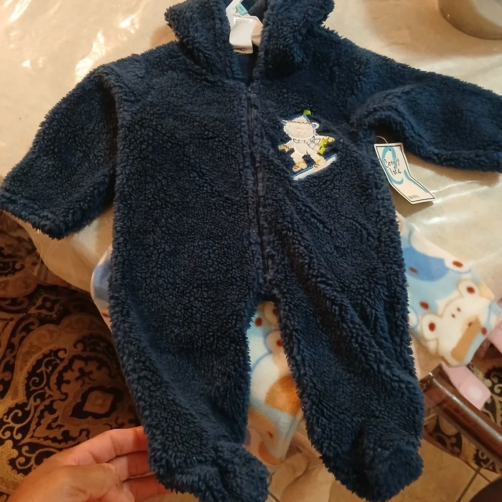 Cozy Navy Blue Kids One Piece