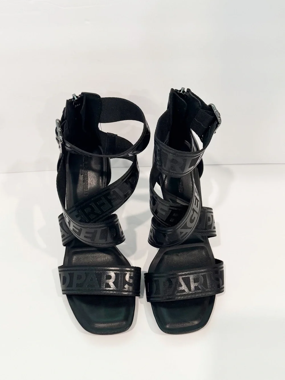Karl Lagerfeld Paris Careliz Signature Strappy Sandals Women's 9.5