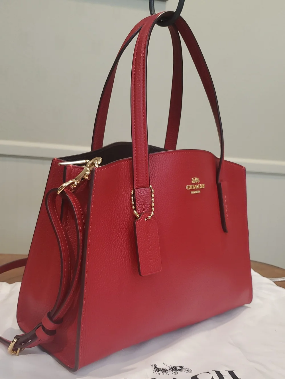 Coach red gold
