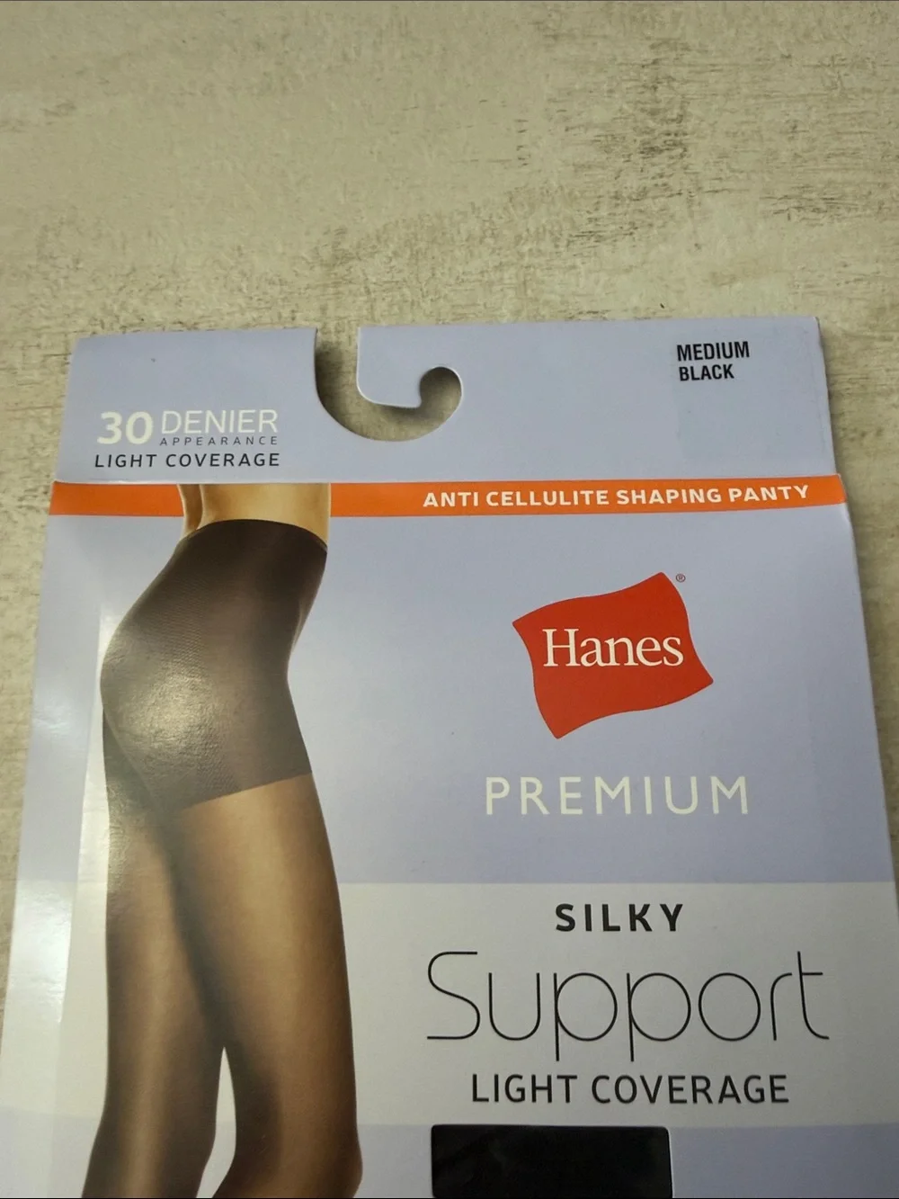 Hanes Premium Silky Support Light Coverage Tights - Black