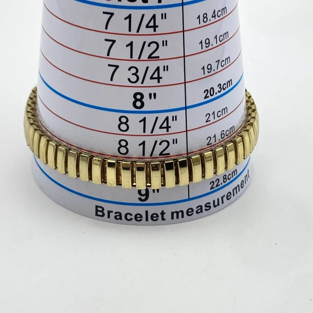 Vintage Armitron Women's Watch Gold Tone Diamond Stretch Band New Battery 6.75