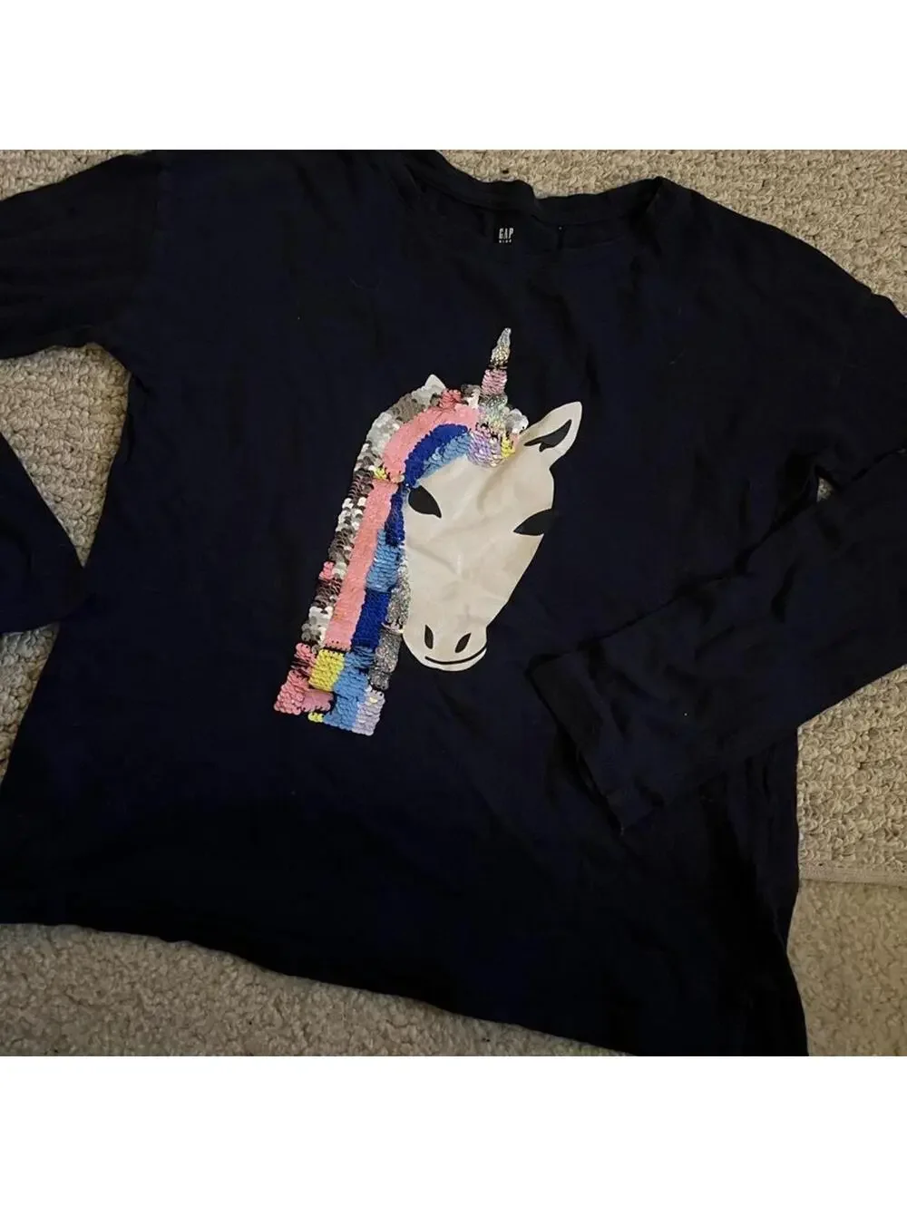 The Children's Place Kid's Navy and Black Shirt