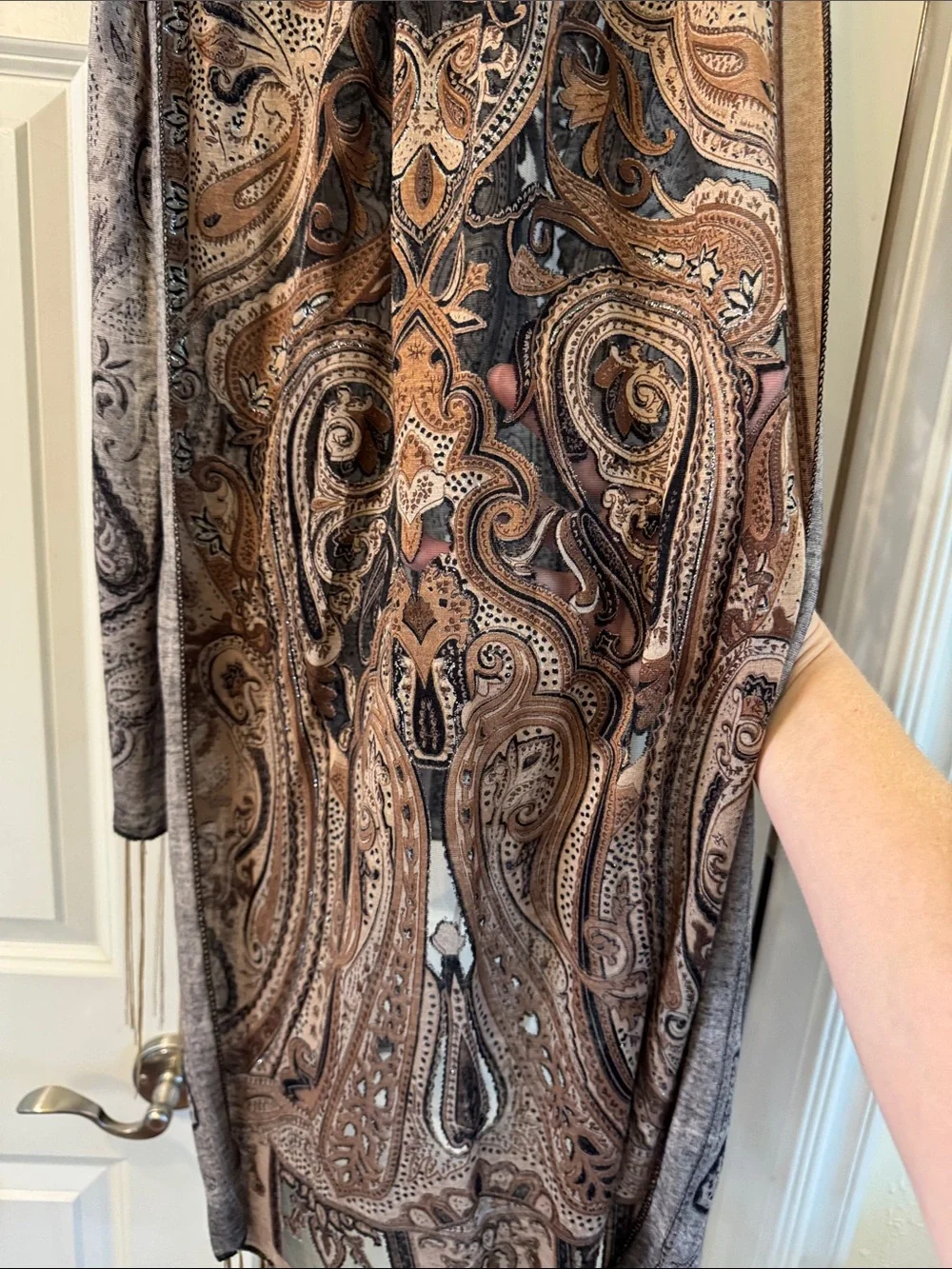 N/A sheer paisley