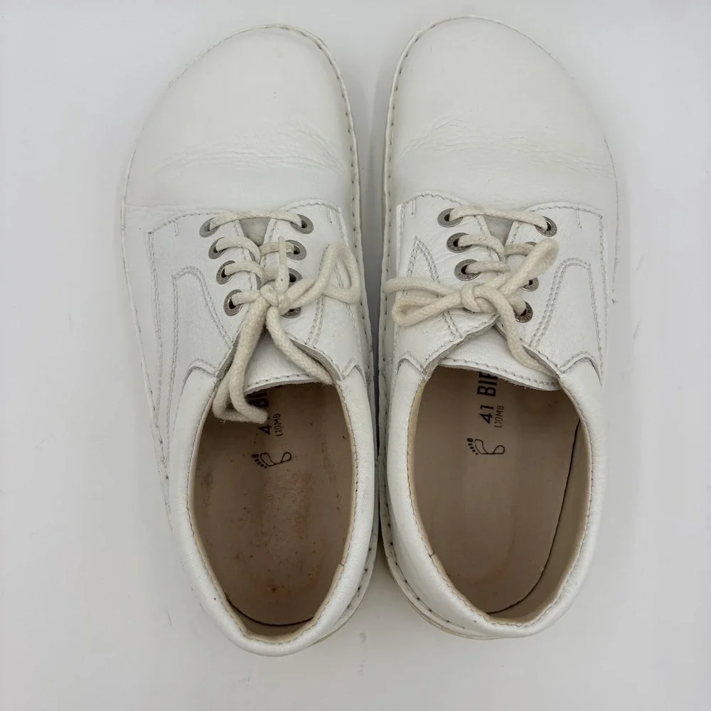 Birkenstock white leather
