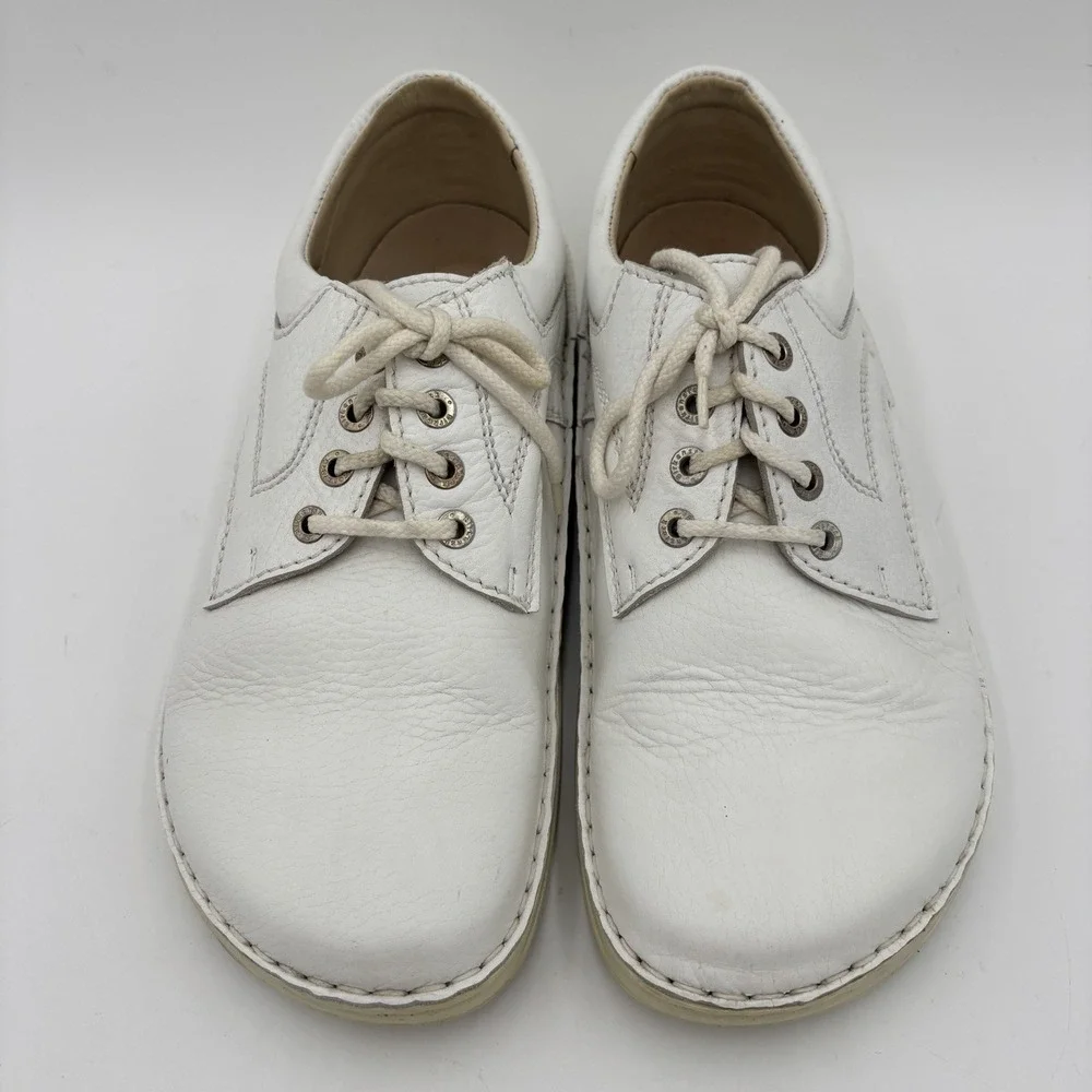 Birkenstock white leather